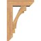 Ekena Millwork Merced Slat Smooth Bracket w/ Offset Brace, Western Red Cedar, 5 1/2"W x 16"D x 24"H BKT0604X16X24MRC06SWR - alternate 3